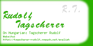 rudolf tagscherer business card